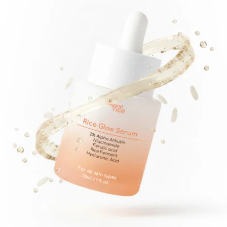 new rice glow serum with alpha arbutin rice and niacinamide