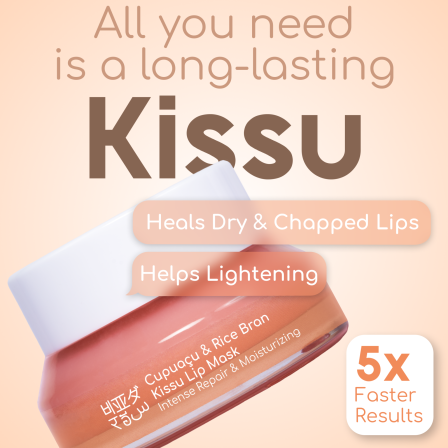 Kissu Lip Mask with Capuacu butter, Jojoba oil & Rice Bran (Pack of 4) - Image 4