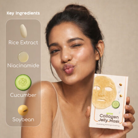 Collagen Jelly Mask with Rice, Niacinamide and Cucumber - Image 4
